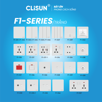 Ổ Cắm Công Tắc CLISUN F1-SERIES/trắng