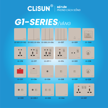 Ổ Cắm Công Tắc CLISUN G1-SERIES/vàng