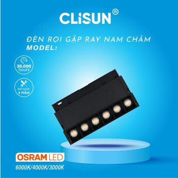 Đèn rọi gập ray nam châm CLISUN RNC-RG